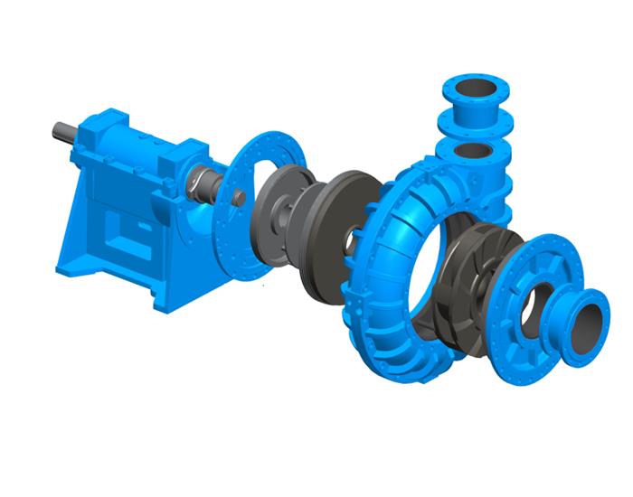 The explosive view of a silicon carbide lined desulfurization pump