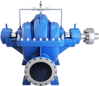Horizontal axially split double suction pump