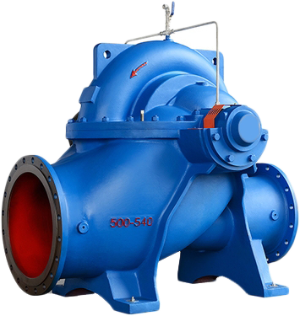 Radially split double suction pump
