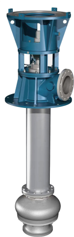 Vertical submerged volute pump