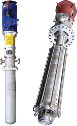 Vertical double casing multistage pump