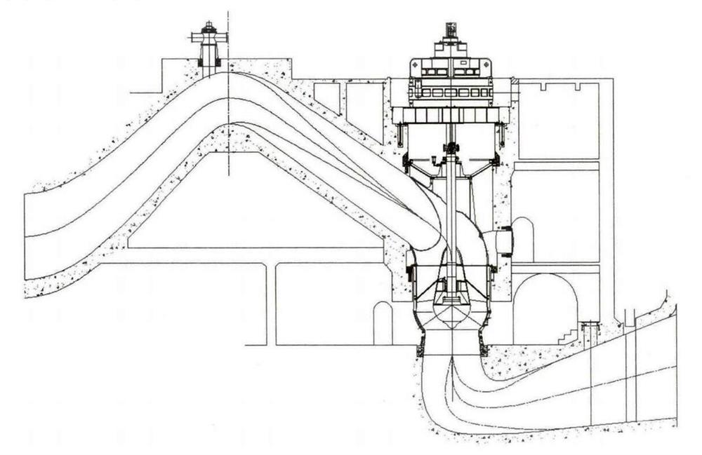 the-sectional-drawing-of-a-diagonal-flow-pump-installation
