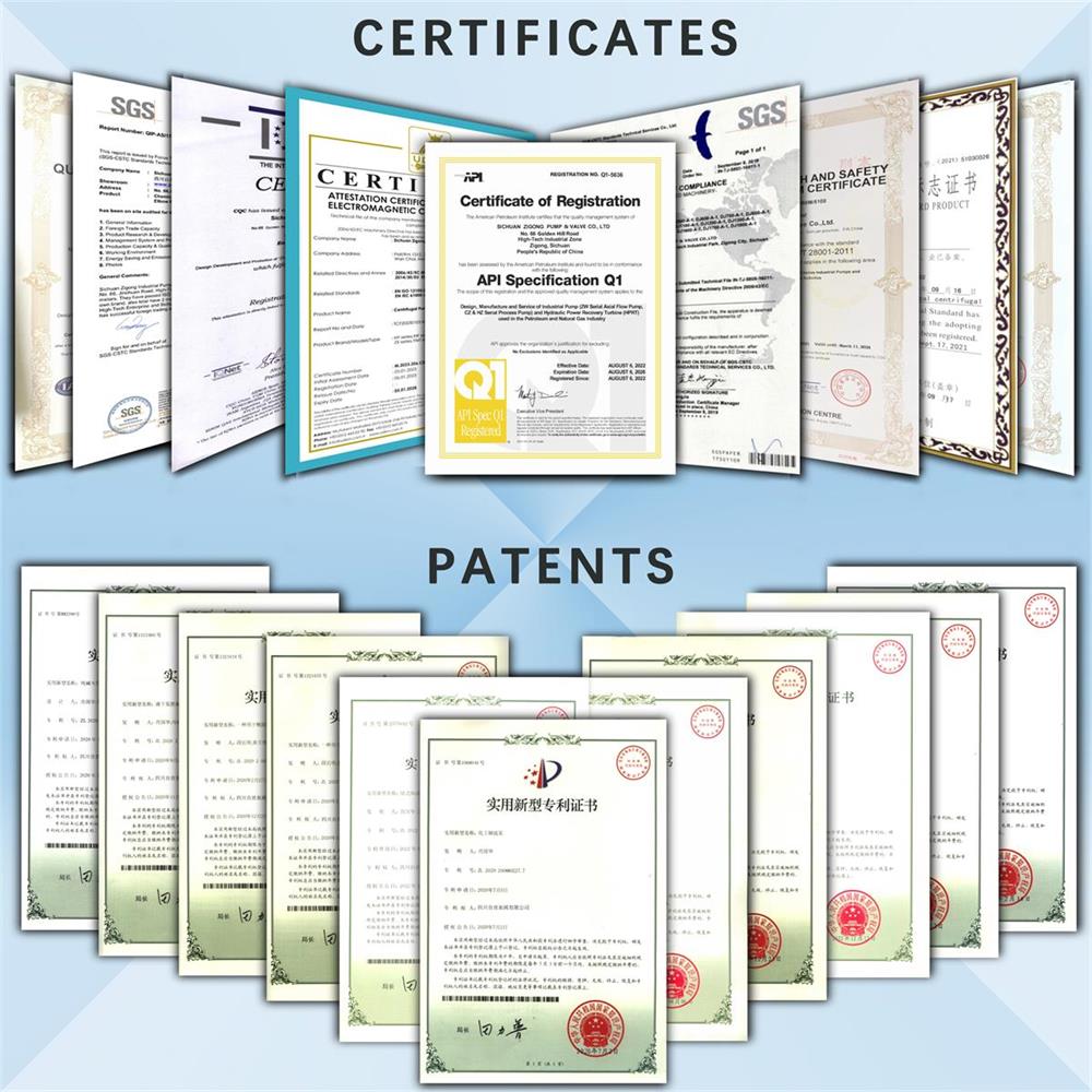 certificate-and-patents-of-our-pumps