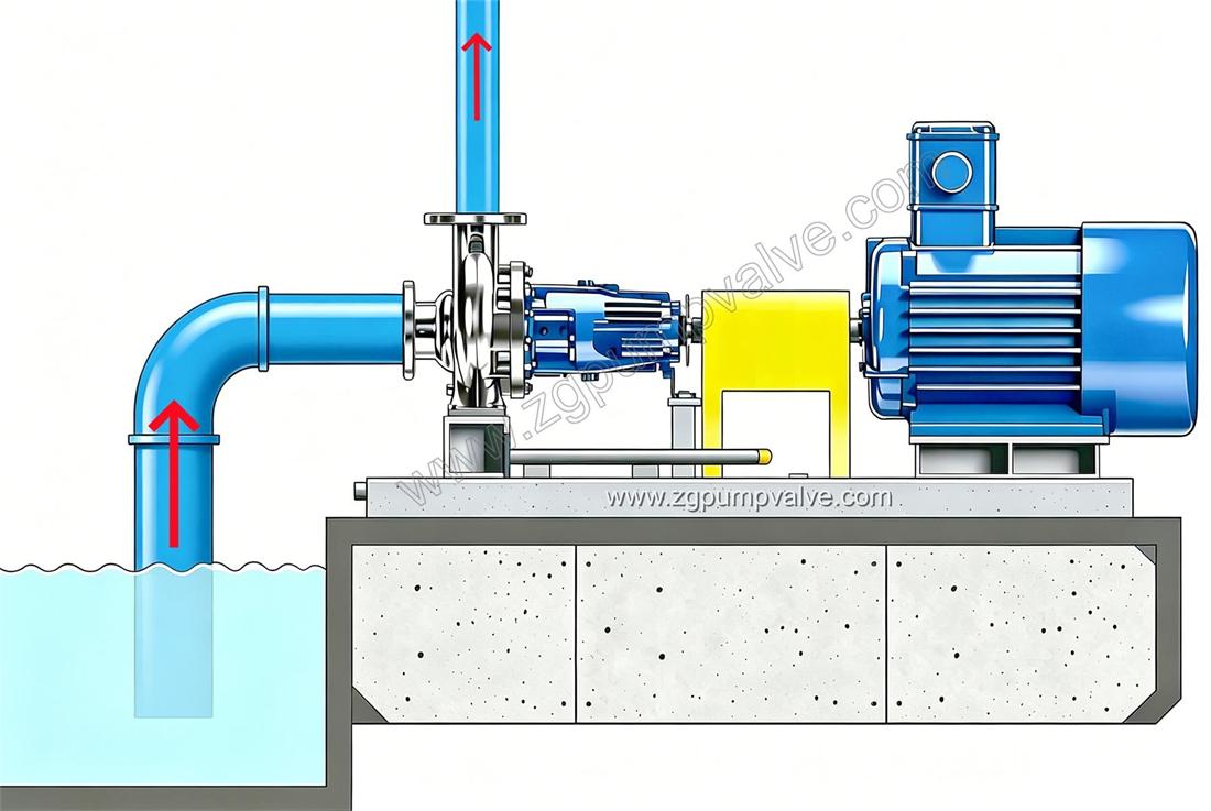 Self Priming Pump Working Illustration self-priming-pump-working-illustration