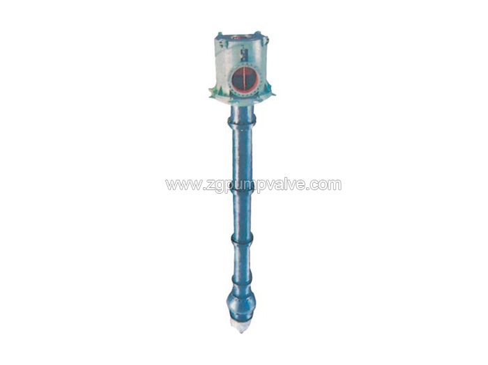 Long shaft submerged slurry pump