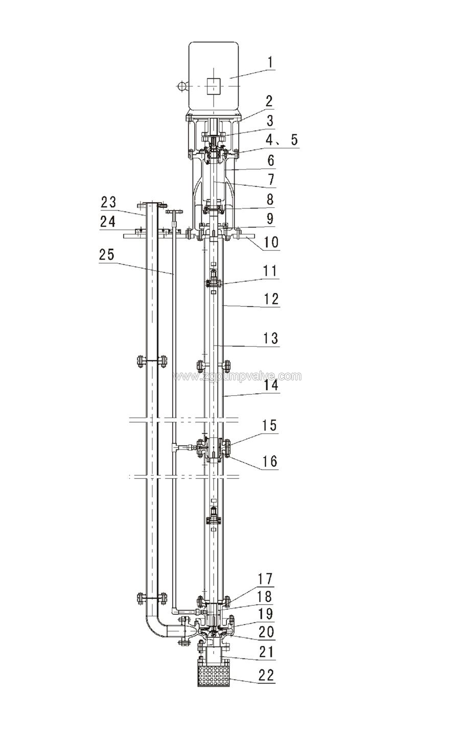 Chemical submerged pump