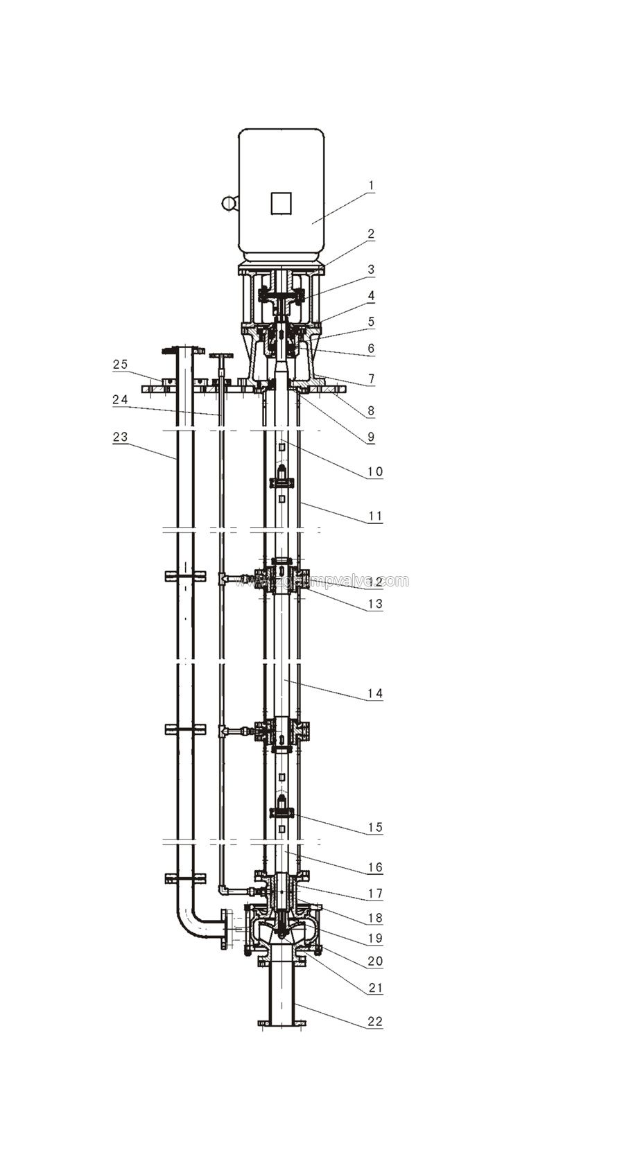 Chemical submerged pump