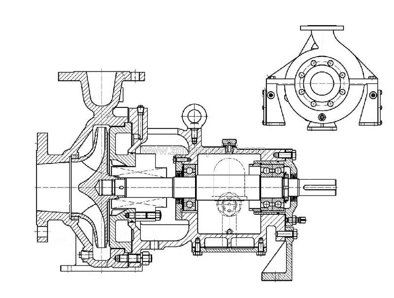 structure-drawing-of-centerline-mounted-oh2-petrochemical-process-pump