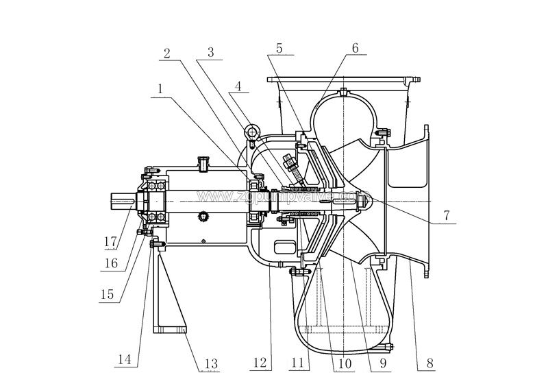 structure-drawing-of-mixed-flow-pump